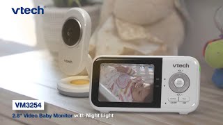 VTech VM3254 28quot Digital Video Baby Monitor with Night Light [upl. by Moreville972]