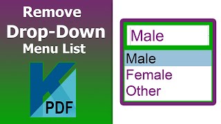 How to remove drop down list in pdf form using Kofax Power PDF [upl. by Otcefrep]