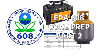 EPA 608 Core Prep  Part 2 [upl. by Ynamad]