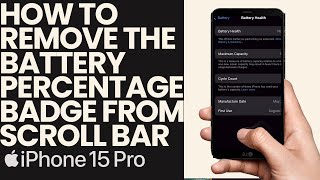 How to Remove Battery Percentage Badge from Scroll Bar from the iPhone [upl. by Roshelle]