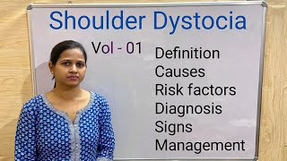 Shoulder Dystocia CausesDiagnosis Risk factors आसान भाषा में समझें [upl. by Alarick798]