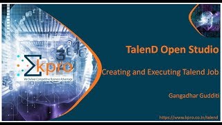 4 Talend Job Creation [upl. by Atiekan]