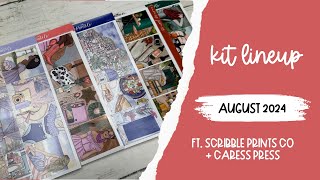 August 2024 Kit Line Up  ScribblePrintsCo  CaressPress [upl. by Bonacci]