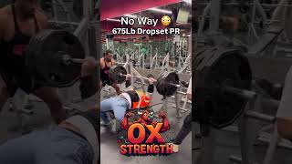 675lb Drop Set On Bench Press weightlifting benchpress shorts [upl. by Clercq]