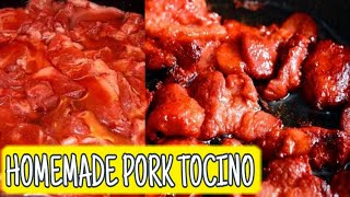 HOMEMADE PORK TOCINO RECIPE in 2 minutes  Pangnegosyo [upl. by Yenahpets]