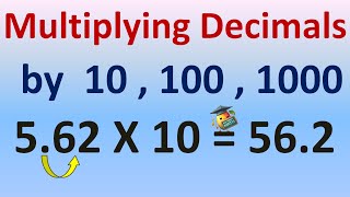 Multiplying Decimals by 10  100  1000  10000  Math [upl. by Schram29]