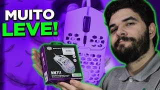 TESTANDO O MOUSE DA COOLER MASTER  Review e Unboxing do MM711 [upl. by Seften]