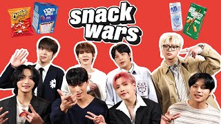 KPop Band ATEEZ Try American Food For The First Time  Snack Wars [upl. by Sheena287]