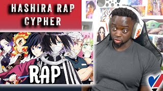 HASHIRA RAP CYPHER  RUSTAGE ft Shwabadi Cam Steady HalaCG amp More DEMON SLAYER REACTION [upl. by Midge]