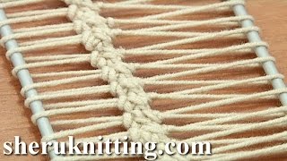 Crochet On Hairpin Loom Tutorial 17 Hairpin Lace Strip [upl. by Knobloch]