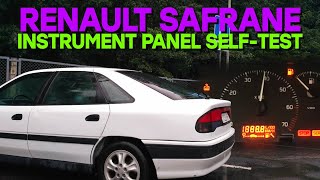 Renault Safrane Instrument board self test [upl. by Ahsaek]