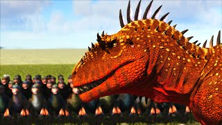 100 Therizinos vs 1 Carcharodontosaurus [upl. by Judsen497]