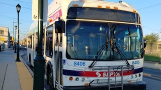 Full ride on SEPTA 2010 new flyer DE40LFR 8406 on route 73 to Richmondwestmoreland [upl. by Mehs]