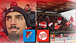 STARKER AUSWÄRTSSUPPORT 🔥 VOM OFC 🔴⚪️  TSV STEINBACH HAIGER VS KICKERS OFFENBACH  STADIONVLOG [upl. by Jarrett]