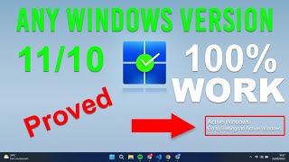 How to ACTIVATE Windows 1110 For Free  100 Work [upl. by Suoiluj692]