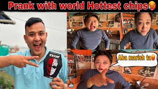 JOLOCHIP PRANK on Sunita🤣🤣  Worlds Hottest CHIPS 🔥RUWABASI NAI VAYO🤣🤣 [upl. by Mathian]