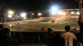 Riverhead Raceway 62913  pace car gets hit [upl. by Yema872]