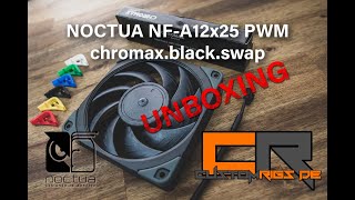 NOCTUA NFA12x25 PWM chromax black swap UNBOXING [upl. by Enyrat]