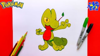 Pokemon Drawing Treecko  How to Draw Treecko from Pokemon Easy [upl. by Eelasor412]