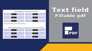 How to add Text field in fillable pdf form using pdfelement [upl. by Zenia]