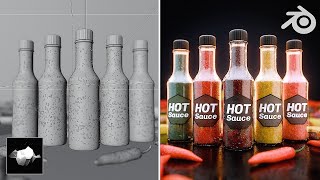 Creating a PRO Hot Sauce Commercial in 6 Days in Blender [upl. by Itsrejk]