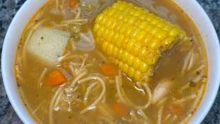 Puerto Rican Style Sopita de Pollo Chicken Noodle Soup ❤️🇵🇷 [upl. by Horst]