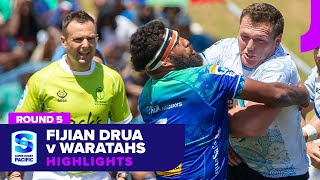 Fijian Drua v Waratahs Highlights  Round 5  Super Rugby Pacific 2024 [upl. by Larrad]