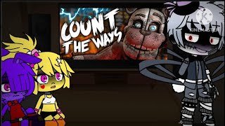 Fnia react to fazbear frightsCount the ways 💜Gacha club💜 [upl. by Abibah]