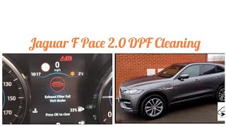 P246300 Jaguar F Pace 20D DPF Soot Accumulation Exhaust Filter Full Visit Dealer Cleaning Process [upl. by Esille]