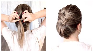 Easy Updo for Short to Medium Hair [upl. by Zoldi]