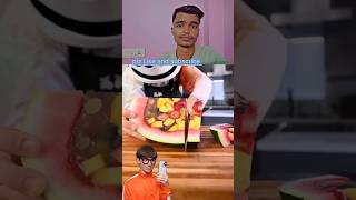 Watermelon jello salad 🥗 😋 youtubeshorts reaction shorts [upl. by Ynaffets786]