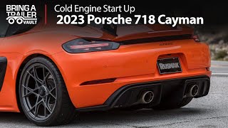 2023 Porsche 718 Cayman GT4 RS Weissach Cold Start  Bring a Trailer [upl. by Namurt]