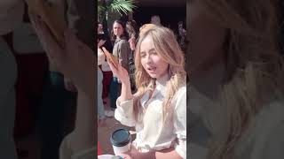 Sofia Carsons StorySabrina Carpenter being cute DISNEY TEA [upl. by Nylahs]