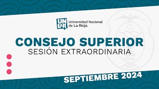 VIVO Consejo Superior Sesión Extraordinaria Septiembre 2024 [upl. by Kev]