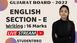 MarchApril 2022 Board Exam  Std 10 English  Section E  Writing  16 Marks [upl. by Marita]