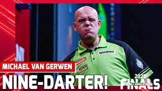 NINEDARTER ON HOME SOIL 🇳🇱 Michael van Gerwen v Luke Humphries  2023 World Series of Darts Finals [upl. by Aicilla727]