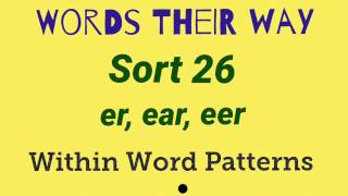 Sort 26  Within Word Patterns [upl. by Eillah552]