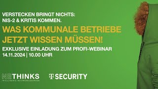 Webinar KRITIS amp NIS2  Sicher durch den Vorschriftendschungel [upl. by Rorry52]