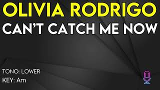 Olivia Rodrigo  Cant Catch Me Now  Karaoke Instrumental  Lower [upl. by Alokin]