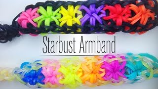 Rainbow Loom Starburst Armband  German Tutorial [upl. by Orimlede]