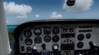 FS2004 Cessna C182RG between Fare Raiatea and Tahiti [upl. by Reichert]