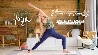 HOME YOGA  Renforcez votre corps et calmez votre esprit 🧘‍♀️  Happy Coach By Aurélie [upl. by Roanne]