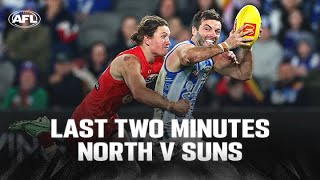 Last Two Minutes  North Melbourne v Gold Coast  Round 17 2024  AFL [upl. by Darcia]