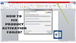 Fix Product Activation Failed  This Copy Of Microsoft Office Is Not Activated [upl. by Namaan387]