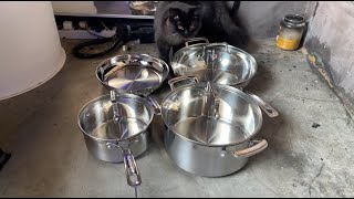 CHEFS CLASSICS CILANTRO STAINLESS STEEL COOKWARE SET 7PCS [upl. by Leonor]