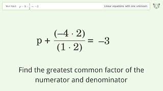 Solve p8123 Linear Equation Video Solution  Tiger Algebra [upl. by Delly160]