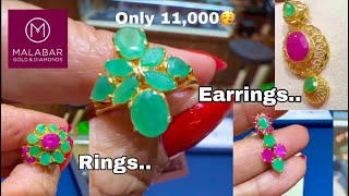 Gemstone Jewellery Starting 1gram From MalabarRuby EarringsEmeralddeeyarajajinagar bangalore [upl. by Magnusson]