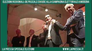 Speciale elezioni Michele De Pascale chiude la campagna elettorale a Modena con Stefano Bonacini [upl. by Philo]