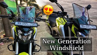 New Generation WINDSHIELD Installed On DOMINAR 250 😍 Touring Kit For Dominar🔥 [upl. by Annaes]