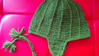 Gorro Tejido En Crochet Para Hombre [upl. by Annid]